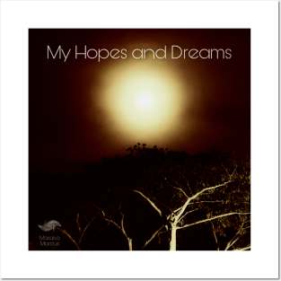 My Hopes And Dreams Moon over the Trees Album Cover Art Minimalist Square Designs Marako + Marcus The Anjo Project Band T-Shirt Posters and Art